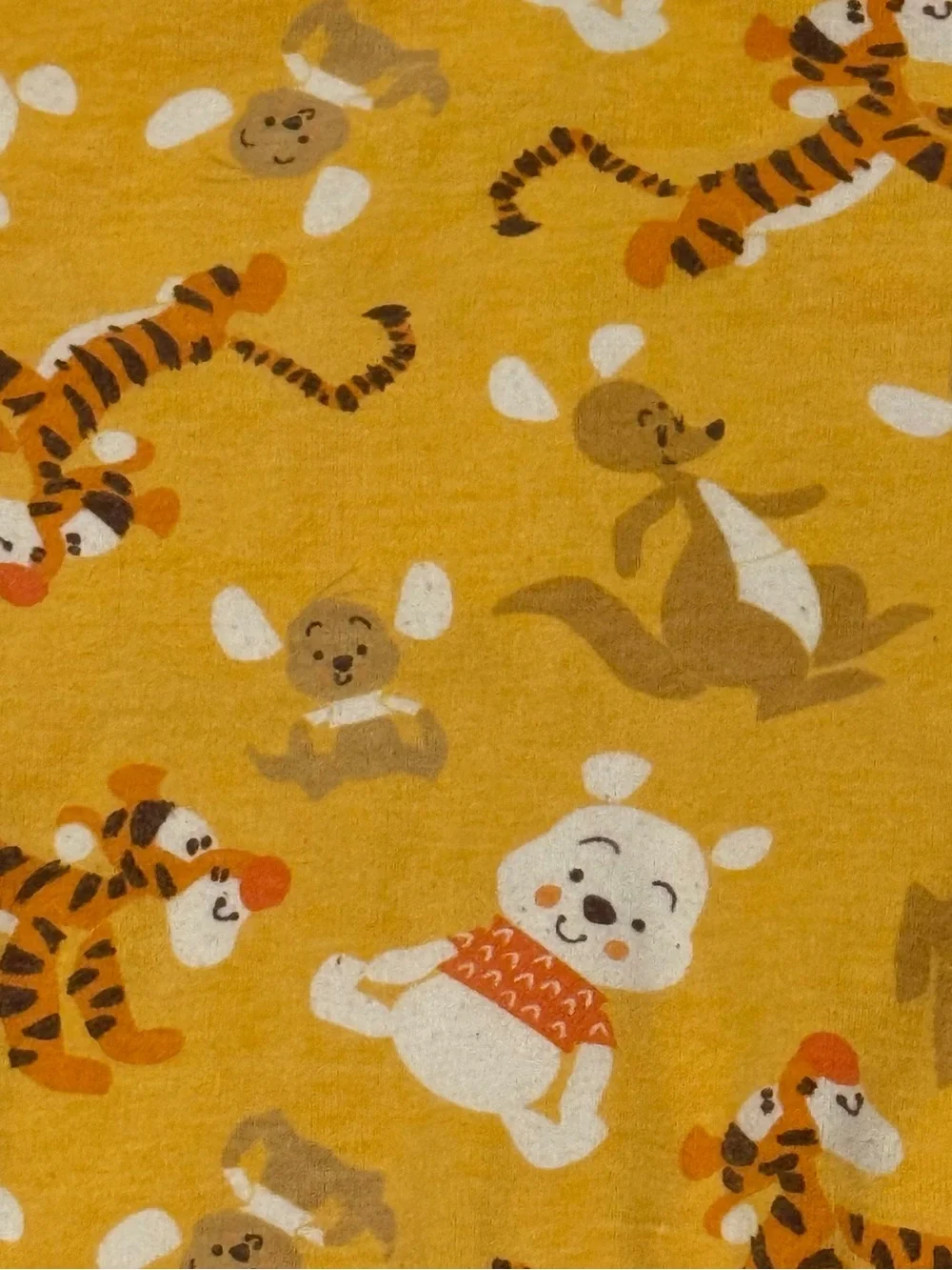 Disney Baby Winnie Pooh Bodysuit 9-12M Tigger Kanga Roo Yellow